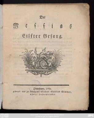 Der Messias : Eilfter Gesang