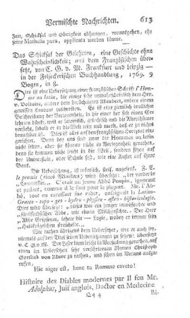 Geschichte der Teufel neuerer Zeiten.