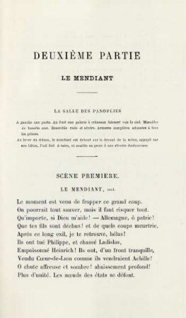 Deuxième partie. Le mendiant