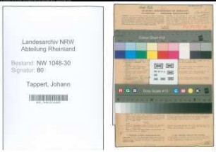 Entnazifizierung Johann Tappert , geb. 15.12.1883 (Angestellter)