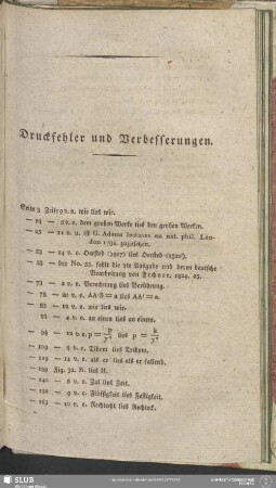 Druckfehler und Verbesserungen