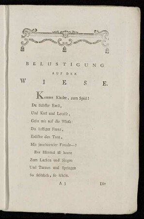 Belustigung Auf Der Wiese.