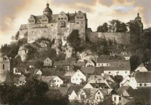 Burg Ranis : Blick über die Stadt zur Burg Ranis