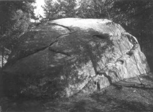 Näpfchenstein an der Straße nach Nebelschütz : Kamenz-Jesau. Näpfchenstein an der Straße nach Nebelschütz. Gesamtansicht