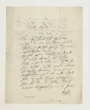 Brief von Johann Philipp Schilling an Joseph Heller