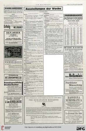 Nr. 35 (30. Aug. 1931), S. 4: Preisberichte