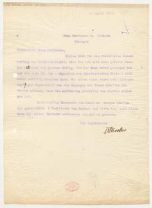 Brief an Käthe Volbach : 04.04.1911