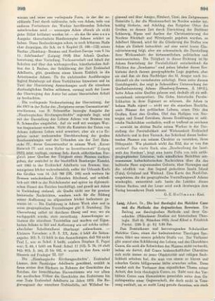 394-395 [Rezension] Lang, Albert, Die loci theologici des Melchior Cano und die Methode des dogmatischen Beweises
