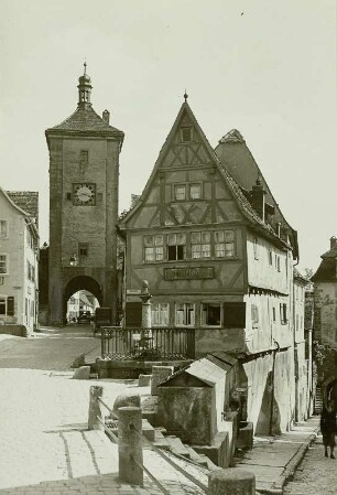 Rothenburg ob der Tauber, Altstadt : Rothenburg ob der Tauber. Plönlein und Siebersturm