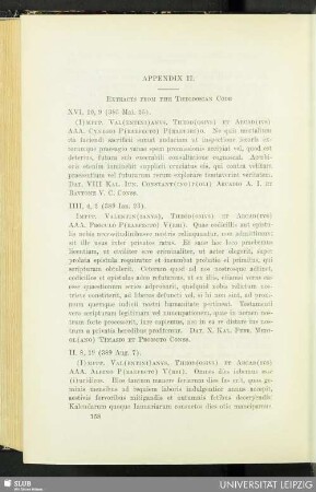 Appendix II. Extracts from the Theodosian code