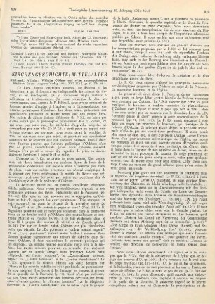 609-612 [Rezension] Kölmel, Wilhelm, Wilhelm Ockham und seine kirchenpolitischen Schriften