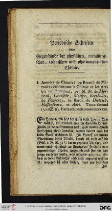 Periodische Schriften