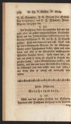 Fünfte Abtheilung. Gelehrsamkeit.