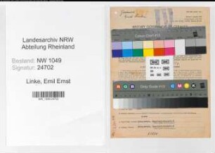 Entnazifizierung Emil Ernst Linke , geb. 24.12.1885 (Gastwirt)