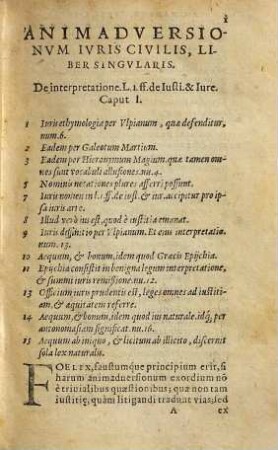 Animadversionum iuris civilis liber singularis : accesserunt quinque solennes lectiones dolanae Caroli Molinaei