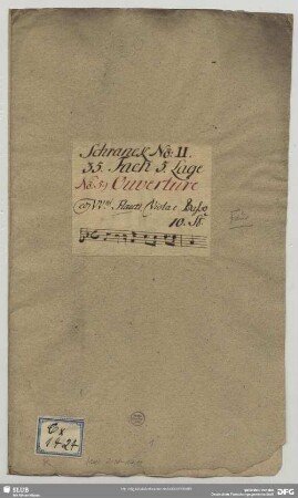 Suites - Mus.2-N-14,11 : strings, bc, fl (2), fag - F; FaWV deest