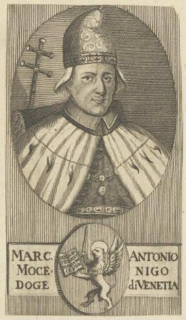 Bildnis des Marc. Antonio Giustinian, fälschlicherweise als Marc. Antonio Mocenigo bezeichnet