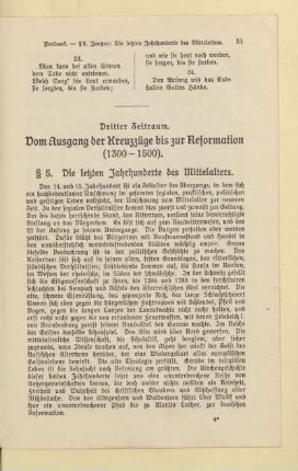 Dritter Zeitraum. Vom Ausgang der Kreuzzüge bis zur Reformation (1300 - 1500)