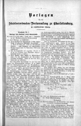 In nicht öffendlicher Sitzung (1), 06. Januar 1909