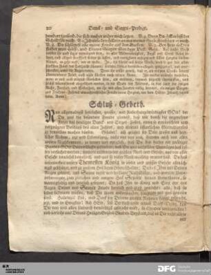 Schluß-Gebeth.