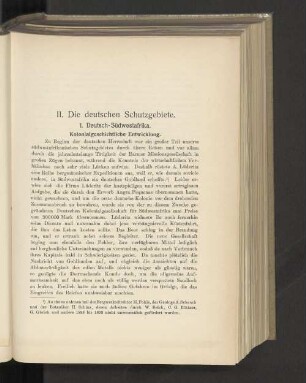 II. Die deutschen Schutzgebiete.