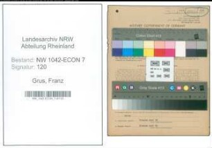Entnazifizierung Franz Grus , geb. 15.05.1899 (Kaufmaennischer Angestellter)
