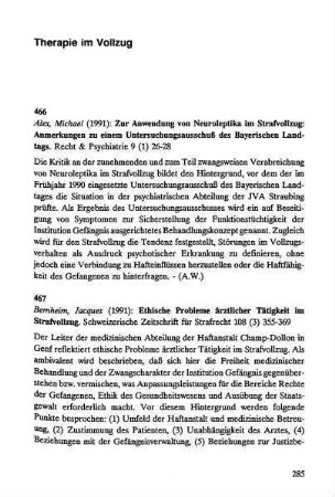 285-293, Therapie im Vollzug