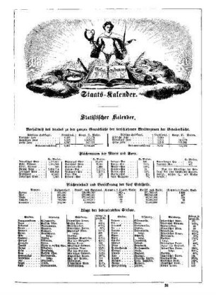 Statistischer-Kalender : Staats-Kalender