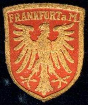 WHW-Abzeichen, Städtewappen: Frankfurt am Main, Straßensammlung im Gau 10 Hessen-Nassau von Januar 1937