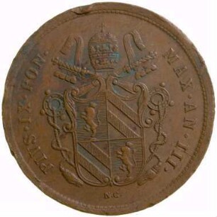 Münze, 2 Baiocchi, 1848