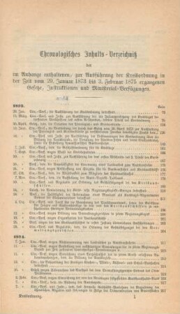 Chronologisches Inhalts-Verzeichniß ...