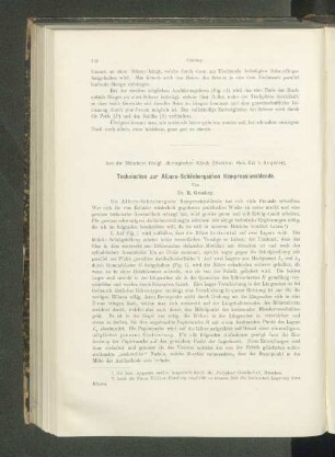 Technisches zur Albers-Schönbergschen Kompressionsblende.
