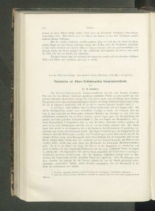 Technisches zur Albers-Schönbergschen Kompressionsblende.