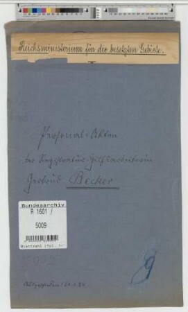 Becker, Gertrud, geb. 18.9.1903, Registratur-Hilfsarbeiterin