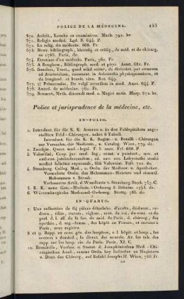Police et jurisprudence de la médecine, etc.