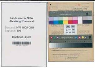 Entnazifizierung Josef Roehnelt , geb. 21.10.1897 (Schuhmacher)