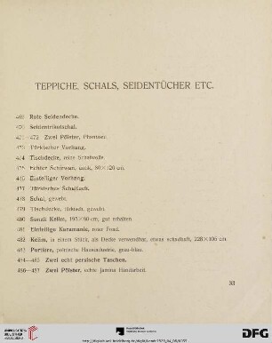 Teppiche, Schals, Seidentücher etc. (Nr. 469 - 550)