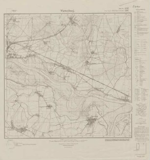 4142 (alte Nr.: 2317) Wartenburg, Meßtischblatt (4cm - Karte)