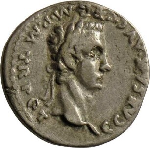Denar des Caligula mit Darstellung des Germanicus