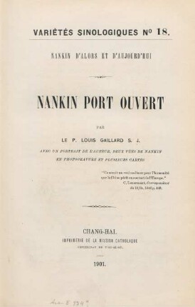 Nankin port ouvert