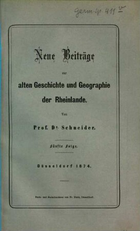 Local-Forschungen über die alten Heerstrassen und Schanzen auf der rechten Rheinseite : mit einer lithographirten Tafel