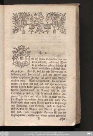 [Philosophische Anweisung zur französischen, italiänischen und englischen Sprache]