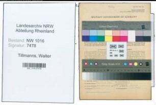 Entnazifizierung Walter Tillmanns , geb. 08.04.1902 (Buchhalter)