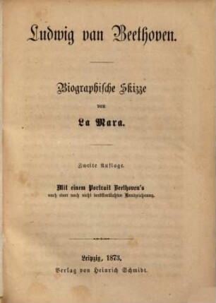 Ludwig van Beethoven : biographische Skizze
