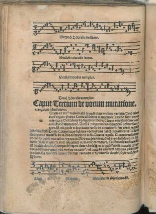 Caput Tertium de vocum mutatione. et regulari solmisatione.