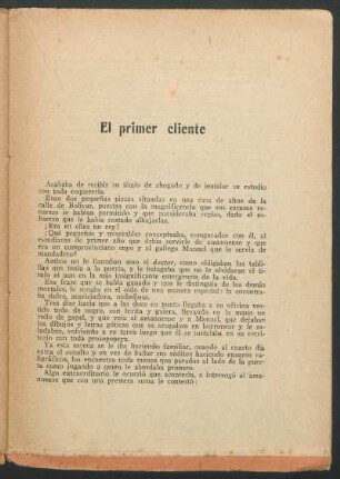 El primer cliente