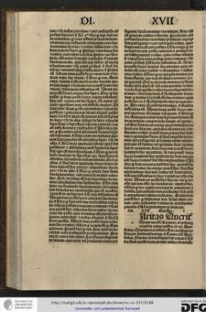 Distinctio XVII, questio I.