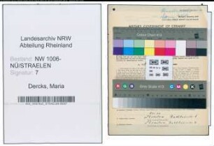 Entnazifizierung Maria Dercks , geb. 12.09.1914 ()