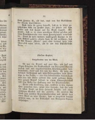 Fünftes Kapitel. Losgebunden von der Welt
