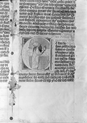 Biblia / Bibel / bible Kunše olta^B0řníka — Initale E mit der Darstellung einer Berufung des Elias, Folio 149r